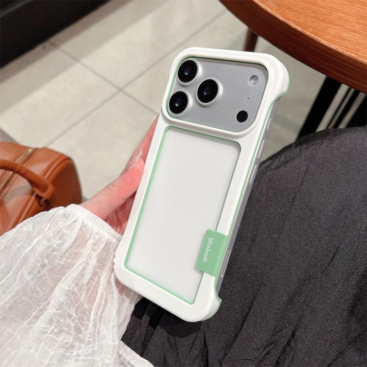 For iPhone 17 Pro Max Wolmtt Dual-color Candy Hollow Cooling Framed Phone Case