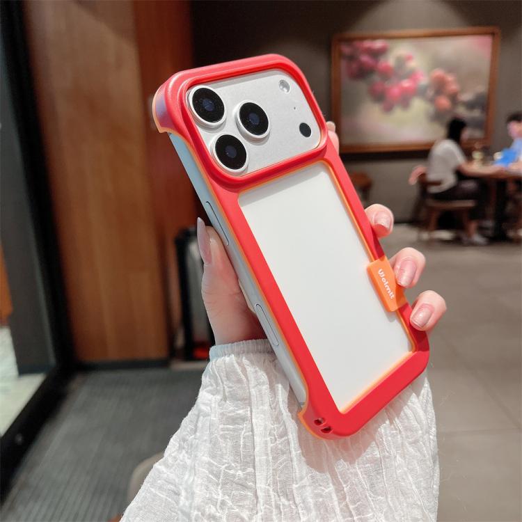 For iPhone 17 Pro Wolmtt Dual-color Candy Hollow Cooling Framed Phone Case