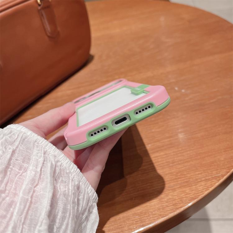 For iPhone 17 Pro Wolmtt Dual-color Candy Hollow Cooling Framed Phone Case