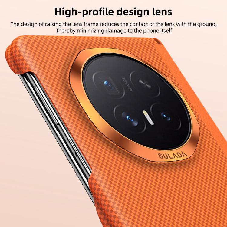 For Honor Magic V6 SULADA Kevlar Grid Patterned Skin Feel Magnetic Phone Case