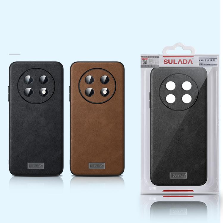 For Huawei Enjoy 90 / Enjoy 90 Plus 5G SULADA Shockproof TPU Hybrid Handmade Leather Precise Hole Phone Case