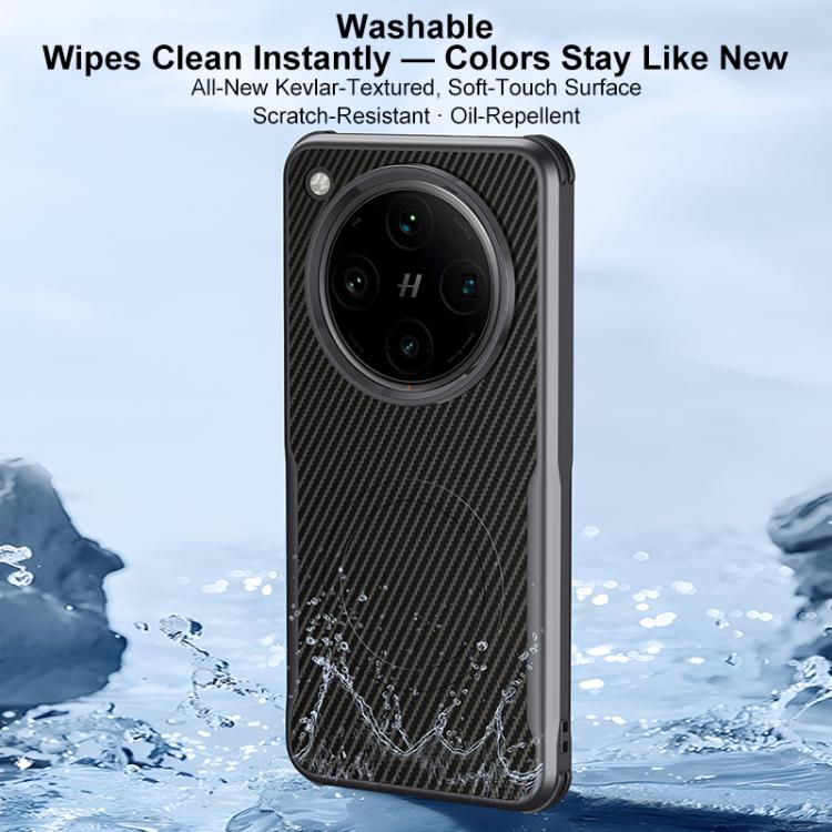 For OPPO Find X8 Blade-Style Carbon Fiber Texture Magnetic Skin-Feel Phone Case