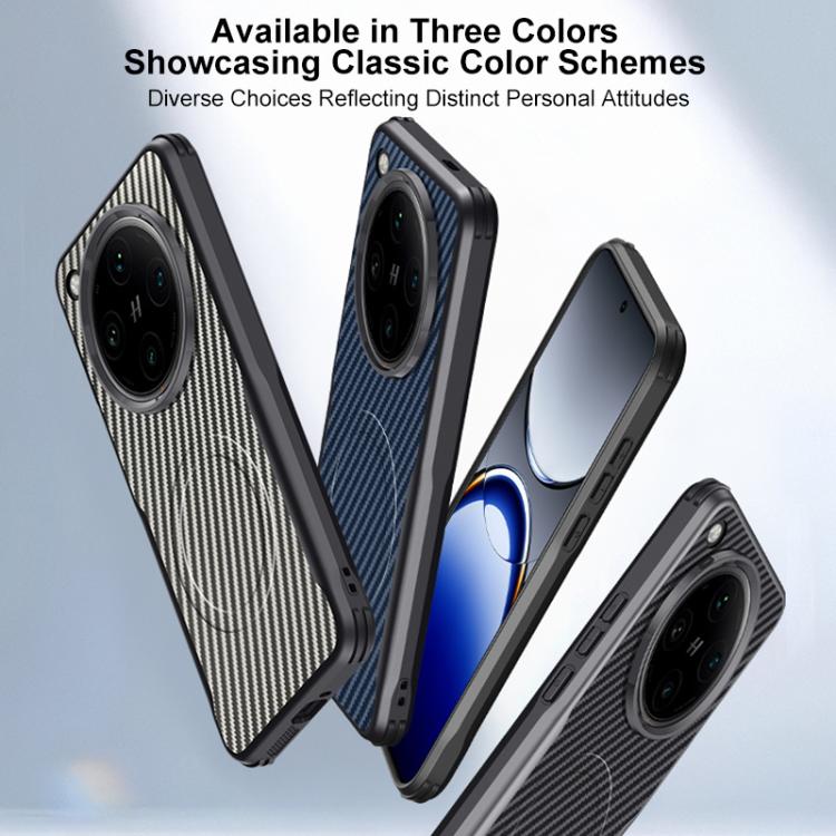 For OPPO Find X8 Pro Blade-Style Carbon Fiber Texture Magnetic Skin-Feel Phone Case
