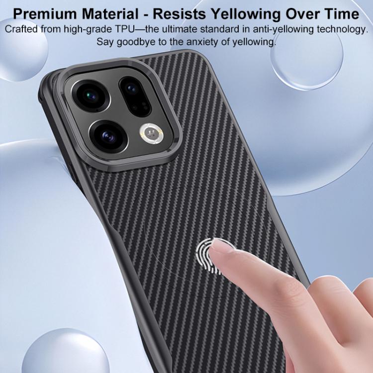 For OPPO Find X9 Blade-Style Carbon Fiber Texture Magnetic Skin-Feel Phone Case