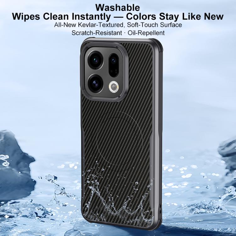 For OPPO Find X9 Blade-Style Carbon Fiber Texture Magnetic Skin-Feel Phone Case