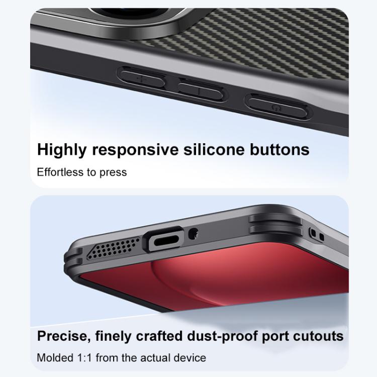 For OPPO Find X9 Pro Blade-Style Carbon Fiber Texture Magnetic Skin-Feel Phone Case