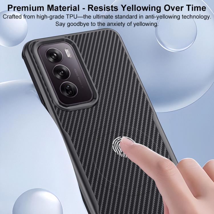 For OPPO Reno12 Global Blade-Style Carbon Fiber Texture Magnetic Skin-Feel Phone Case