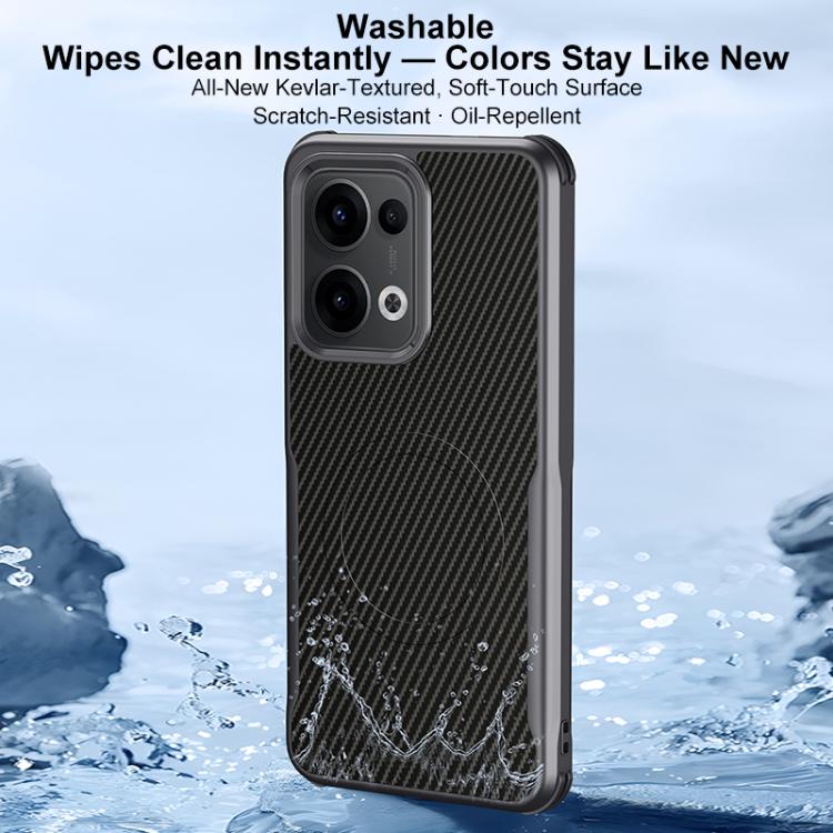 For OPPO Reno13 Global Blade-Style Carbon Fiber Texture Magnetic Skin-Feel Phone Case