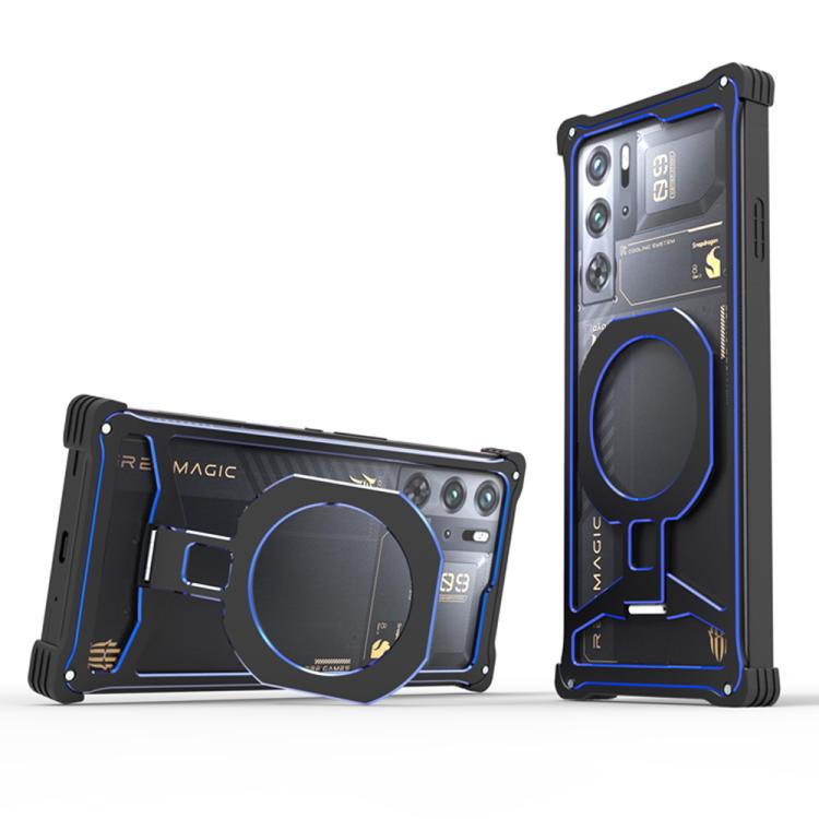 For ZTE nubia RedMagic 9 Pro / 9S Pro Metal Frame Cooling Hollow Magnetic Holder Phone Case