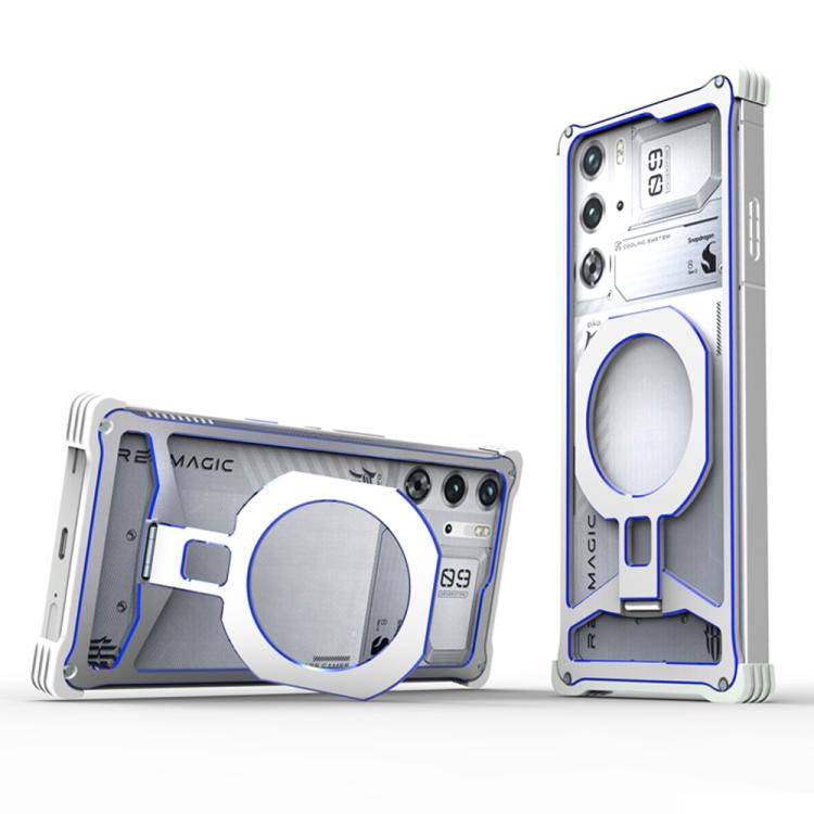 For ZTE nubia RedMagic 9 Pro / 9S Pro Metal Frame Cooling Hollow Magnetic Holder Phone Case