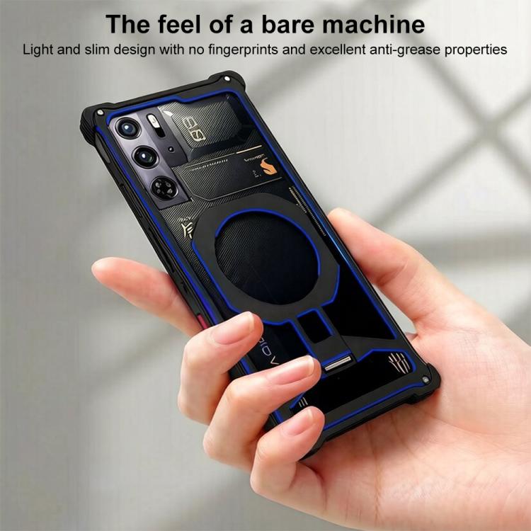 For ZTE nubia RedMagic 9 Pro / 9S Pro Metal Frame Cooling Hollow Magnetic Holder Phone Case