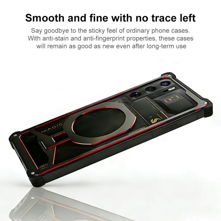 For ZTE nubia RedMagic 9 Pro / 9S Pro Metal Frame Cooling Hollow Magnetic Holder Phone Case