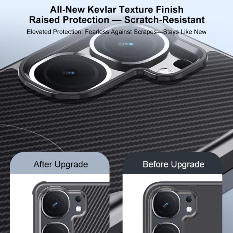 For vivo iQOO Neo9 Blade-Style Carbon Fiber Texture Magnetic Skin-Feel Phone Case