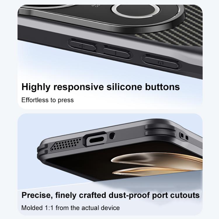 For vivo S20 Blade-Style Carbon Fiber Texture Magnetic Skin-Feel Phone Case