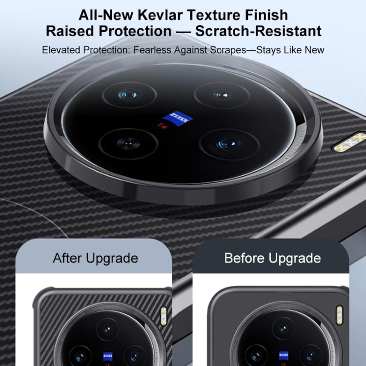 For vivo X100s Blade-Style Carbon Fiber Texture Magnetic Skin-Feel Phone Case