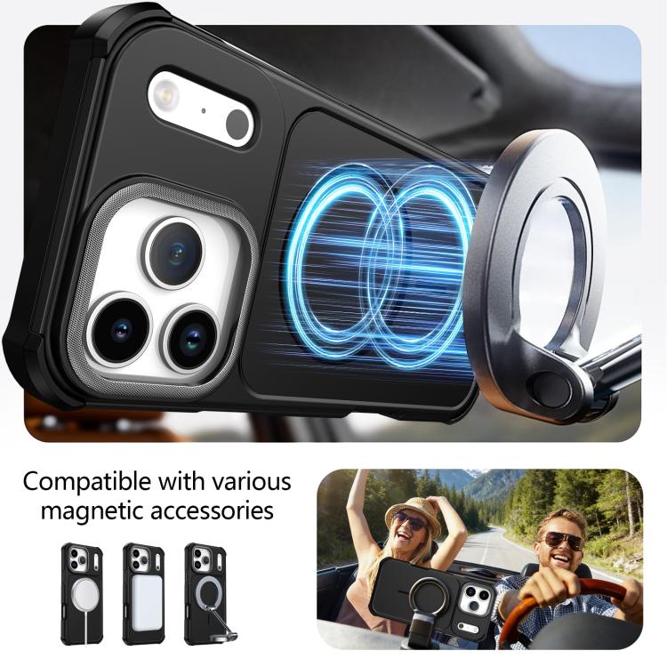 For iPhone 11 Solid Color 2 in 1 Magnetic Airbag Shockproof Phone Case
