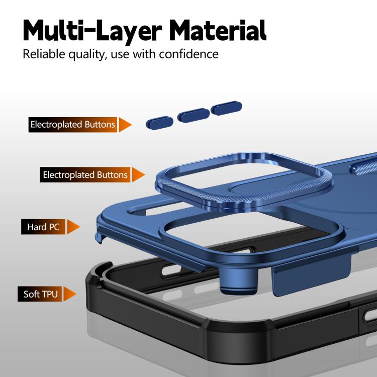 For iPhone 11 Pro Max Solid Color 2 in 1 Magnetic Airbag Shockproof Phone Case