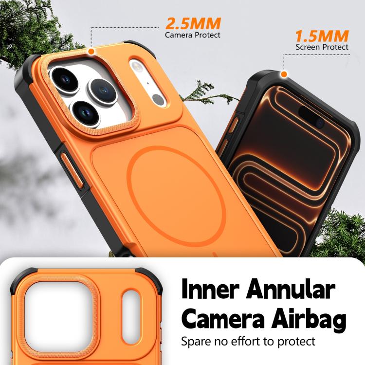 For iPhone 12 Pro Max Solid Color 2 in 1 Magnetic Airbag Shockproof Phone Case