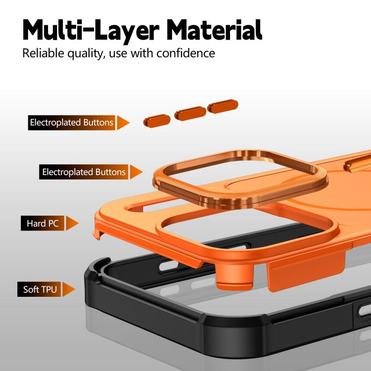 For iPhone 13 Pro Solid Color 2 in 1 Magnetic Airbag Shockproof Phone Case