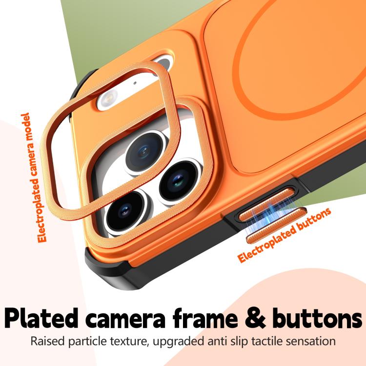 For iPhone 15 Plus / 14 Plus Solid Color 2 in 1 Magnetic Airbag Shockproof Phone Case