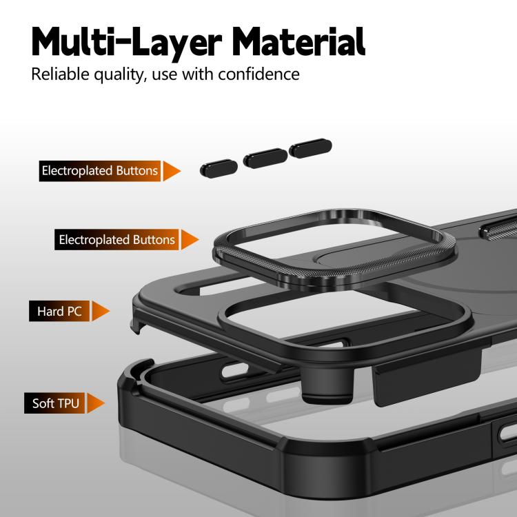 For iPhone 17e / 16e Solid Color 2 in 1 Magnetic Airbag Shockproof Phone Case