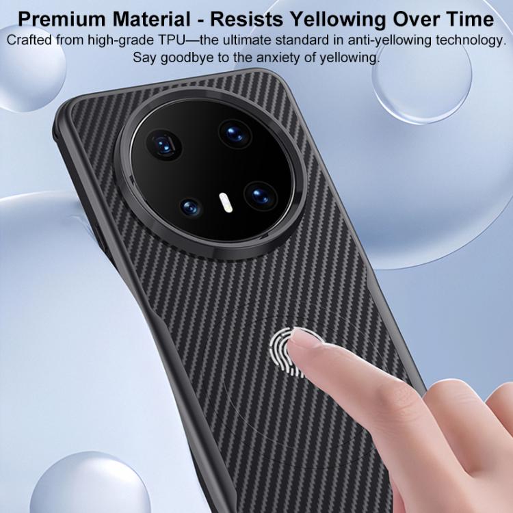 For Huawei Mate 70 Pro Blade-Style Carbon Fiber Texture Magnetic Skin-Feel Phone Case