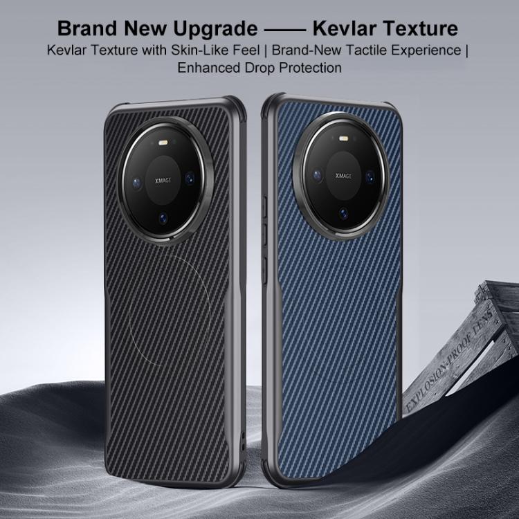 For Huawei Mate 80 Blade-Style Carbon Fiber Texture Magnetic Skin-Feel Phone Case