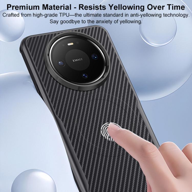 For Huawei Mate 80 Blade-Style Carbon Fiber Texture Magnetic Skin-Feel Phone Case