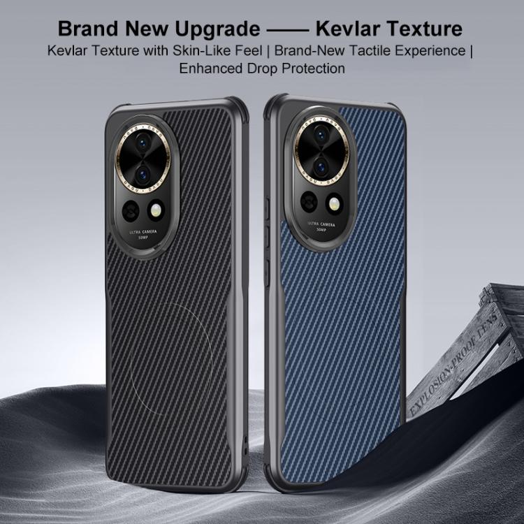 For Huawei nova 13 Blade-Style Carbon Fiber Texture Magnetic Skin-Feel Phone Case