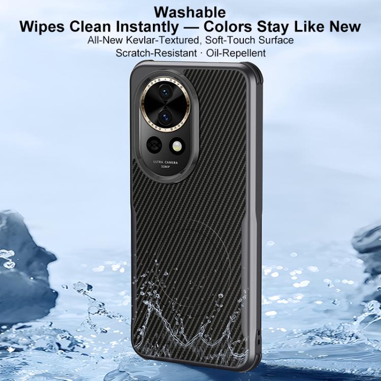 For Huawei nova 13 Blade-Style Carbon Fiber Texture Magnetic Skin-Feel Phone Case