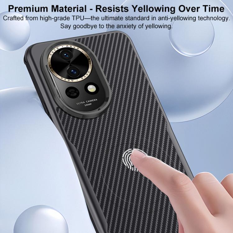 For Huawei nova 13 Blade-Style Carbon Fiber Texture Magnetic Skin-Feel Phone Case