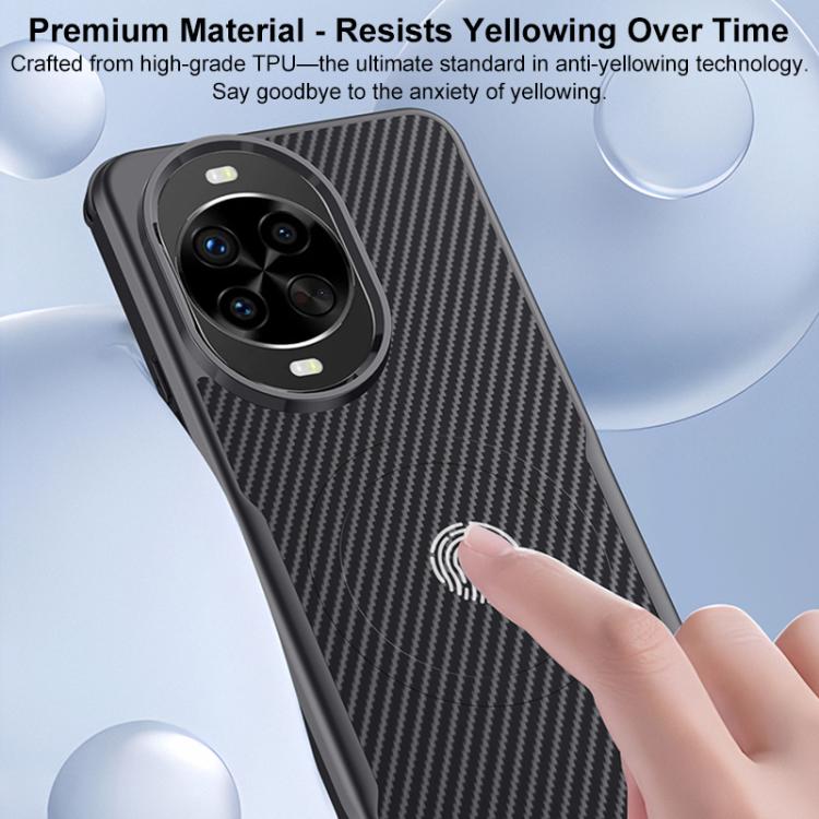 For Huawei nova 14 Pro Blade-Style Carbon Fiber Texture Magnetic Skin-Feel Phone Case