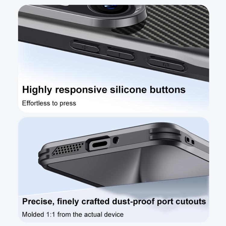 For Huawei Pura 70 Pro Blade-Style Carbon Fiber Texture Magnetic Skin-Feel Phone Case