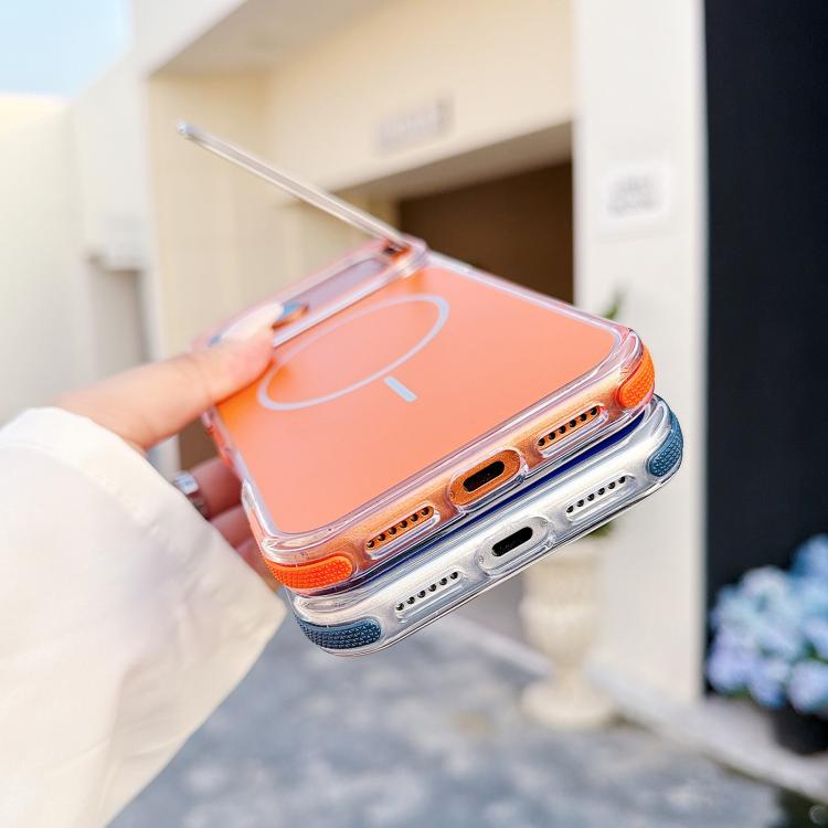 For iPhone 17 Pro Vibrant Dual-color Lens Kickstand Magnetic Phone Case