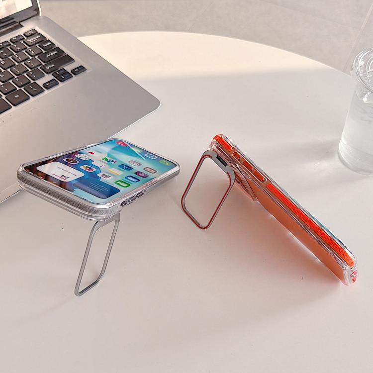 For iPhone 17 Pro Vibrant Dual-color Lens Kickstand Magnetic Phone Case