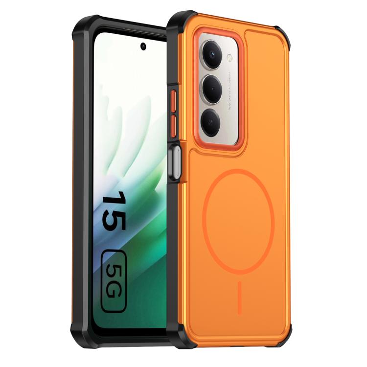 For Redmi 15 5G Global / 15 4G SEA 169.5mm Solid Color 2 in 1 Magnetic Airbag Shockproof Phone Case