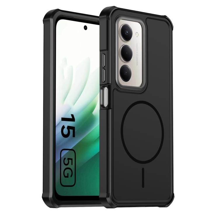 For Redmi 15 5G Global / 15 4G SEA 169.5mm Solid Color 2 in 1 Magnetic Airbag Shockproof Phone Case