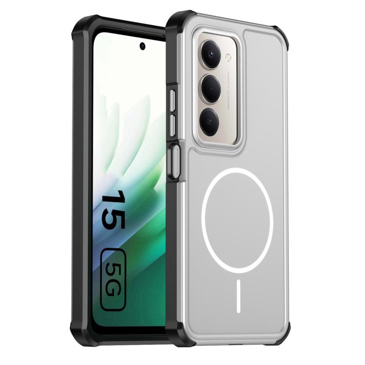 For Redmi 15 5G Global / 15 4G SEA 169.5mm Solid Color 2 in 1 Magnetic Airbag Shockproof Phone Case