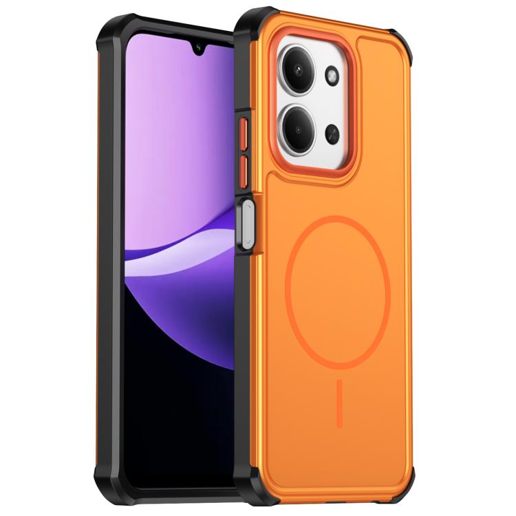 For Redmi 15C 5G / 4G Global 171mm / Poco C85 4G Solid Color 2 in 1 Magnetic Airbag Shockproof Phone Case