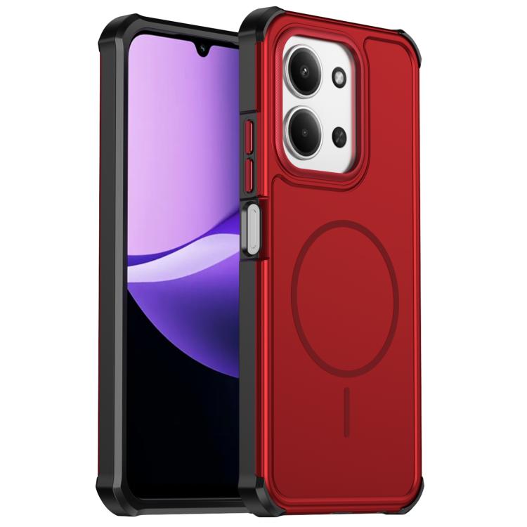For Redmi 15C 5G / 4G Global 171mm / Poco C85 4G Solid Color 2 in 1 Magnetic Airbag Shockproof Phone Case