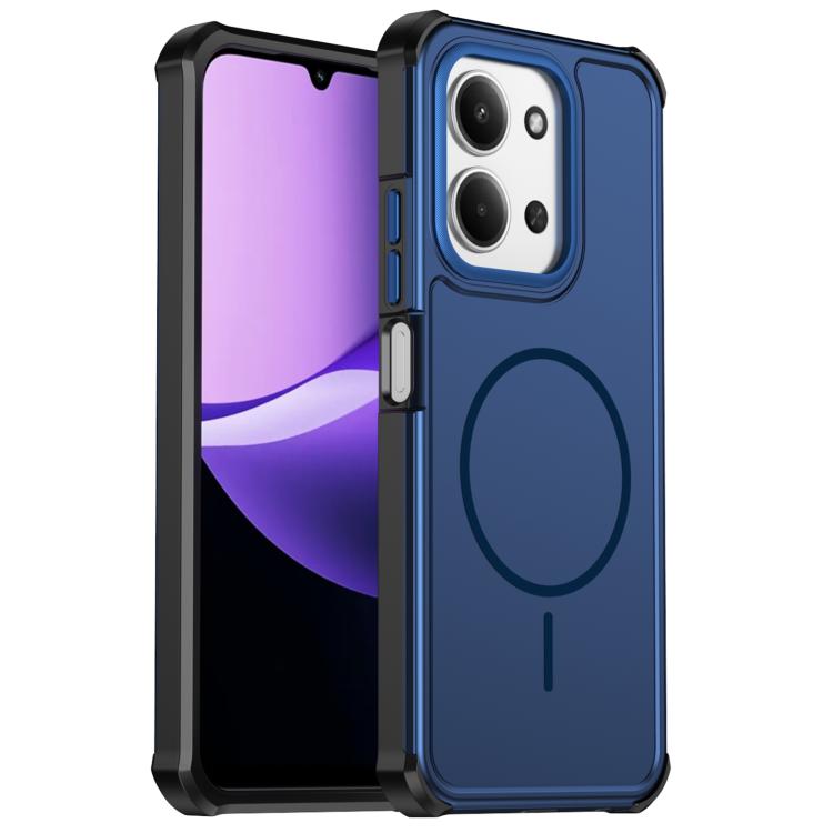 For Redmi 15C 5G / 4G Global 171mm / Poco C85 4G Solid Color 2 in 1 Magnetic Airbag Shockproof Phone Case