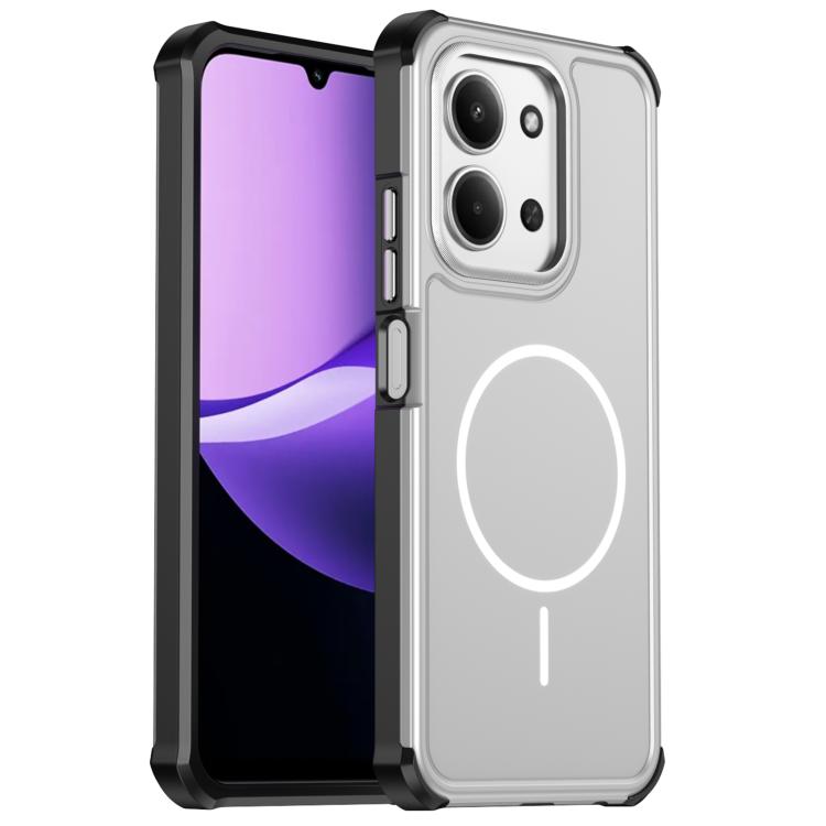 For Redmi 15C 5G / 4G Global 171mm / Poco C85 4G Solid Color 2 in 1 Magnetic Airbag Shockproof Phone Case