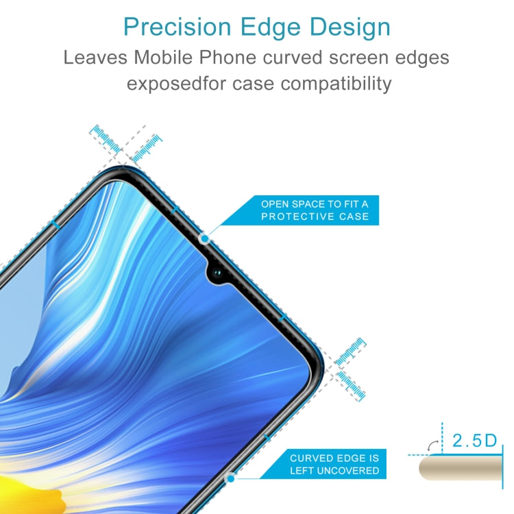 For Huawei Honor X10 Max 50 PCS 0.26mm 9H 2.5D Tempered Glass Film