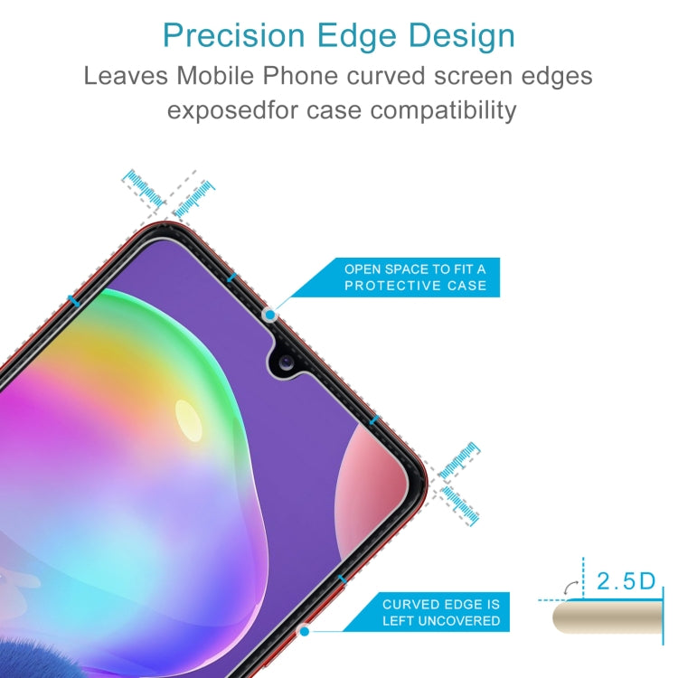 For Samsung Galaxy A31 50 PCS 0.26mm 9H 2.5D Tempered Glass Film