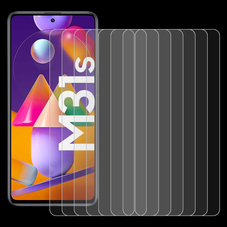 For Samsung Galaxy M31s 50 PCS 0.26mm 9H 2.5D Tempered Glass Film