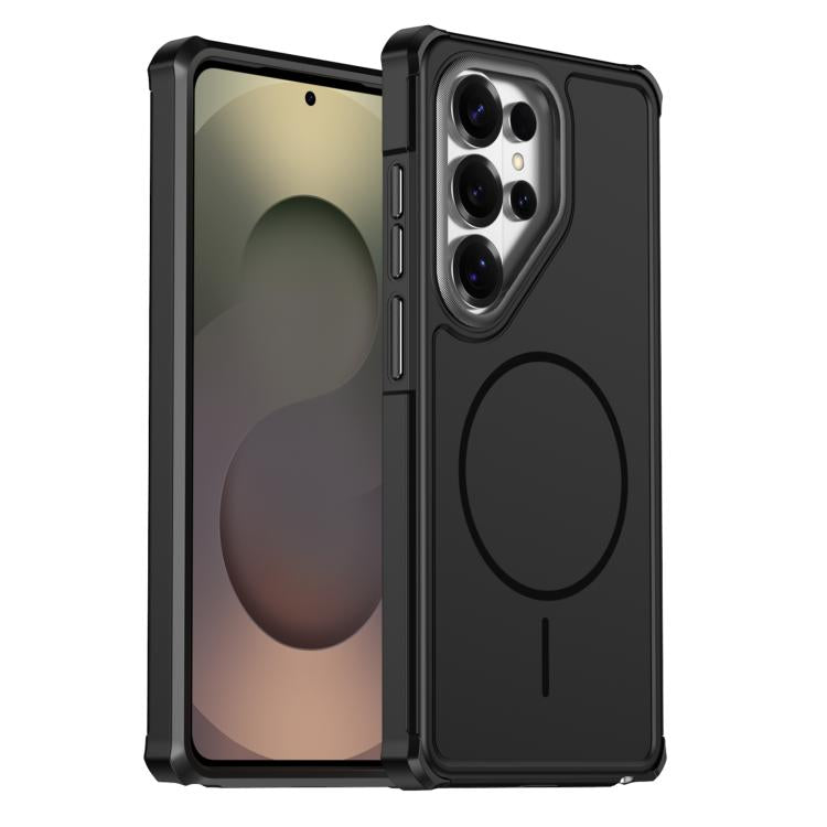 For Samsung Galaxy S26 Ultra 5G Solid Color 2 in 1 Magnetic Airbag Shockproof Phone Case