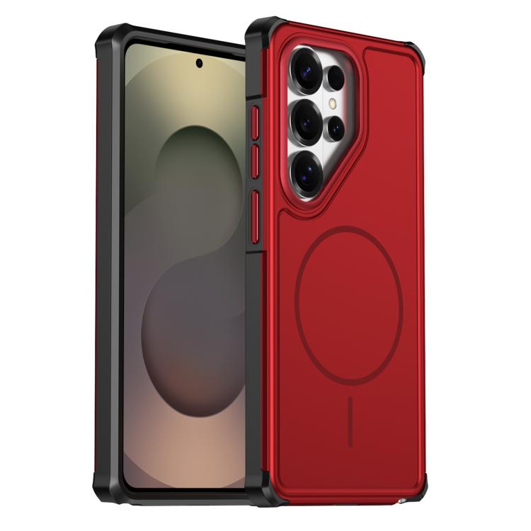 For Samsung Galaxy S26 Ultra 5G Solid Color 2 in 1 Magnetic Airbag Shockproof Phone Case