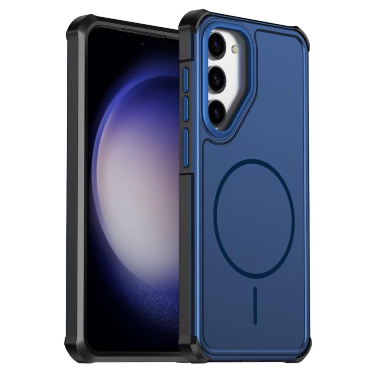 For Samsung Galaxy S23+ 5G Solid Color 2 in 1 Magnetic Airbag Shockproof Phone Case