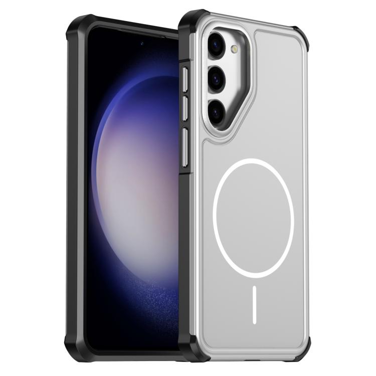 For Samsung Galaxy S23+ 5G Solid Color 2 in 1 Magnetic Airbag Shockproof Phone Case