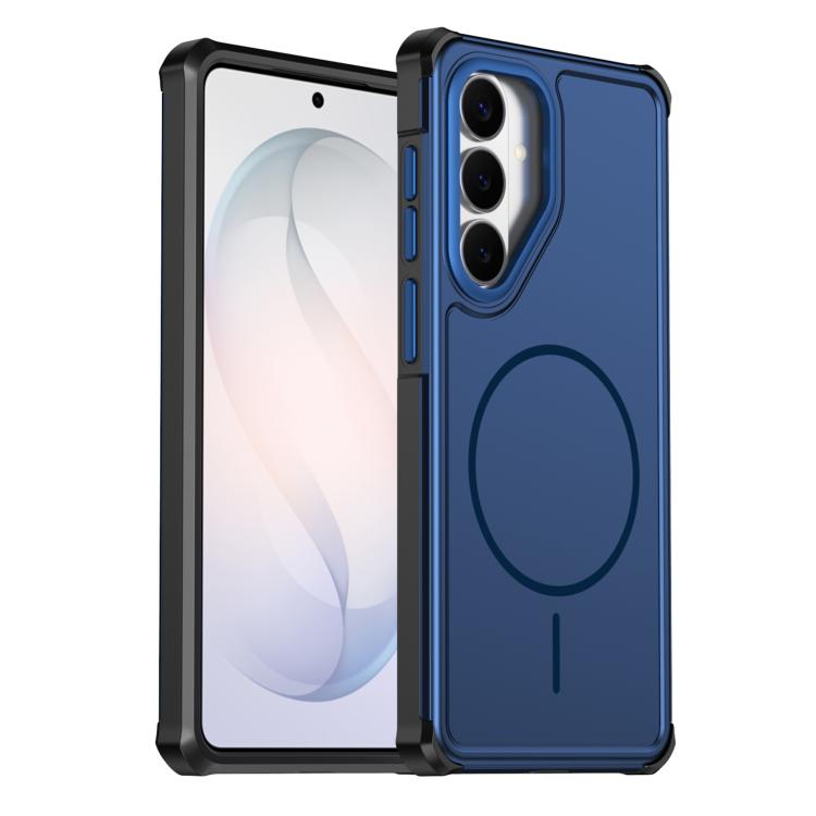 For Samsung Galaxy S26+ 5G Solid Color 2 in 1 Magnetic Airbag Shockproof Phone Case